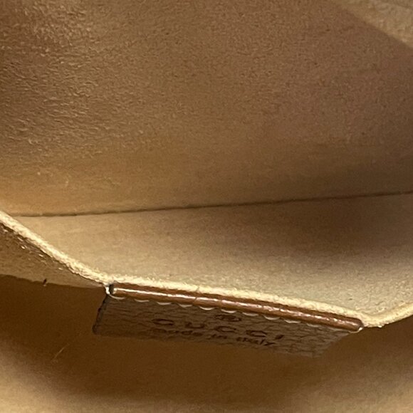 Gucci Ophidia Denim GG Monogram w/ Calfskin Leather Shoulder Bag - Preowned - Picture 12 of 15